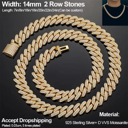 Eternal Spark –Iced-Out Moissanit-Franco-Kette