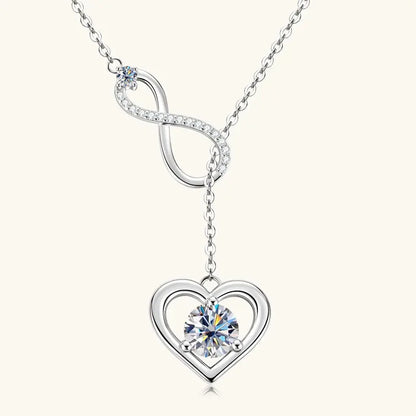 Herzensglanz – Moissanite Herz-Anhänger Halskette - Alyrah Jewellery