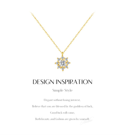 Eternal Snow – 0,5-Karat-Moissanit-Schneeflocken-Anhänger an Halskette