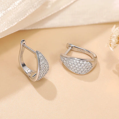 Ewiges Funkeln – Moissanite Creolen aus 925 Sterling Silber, Weißgold Veredelt, Vintage Luxus