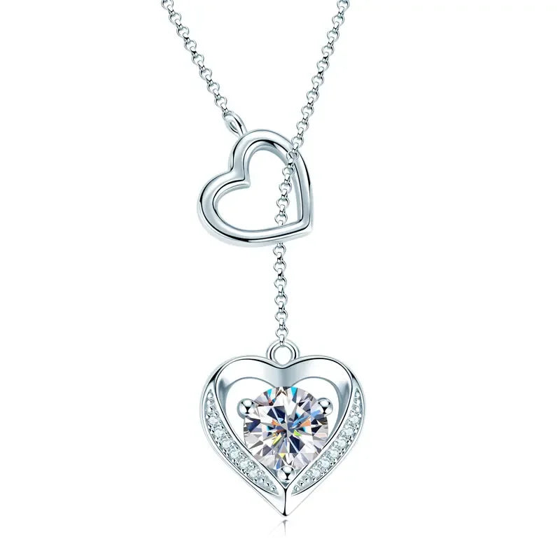 Herzensglanz – Moissanite Herz-Anhänger Halskette - Alyrah Jewellery