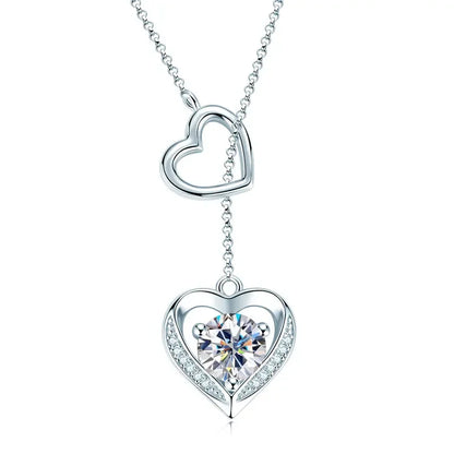 Herzensglanz – Moissanite Herz-Anhänger Halskette - Alyrah Jewellery