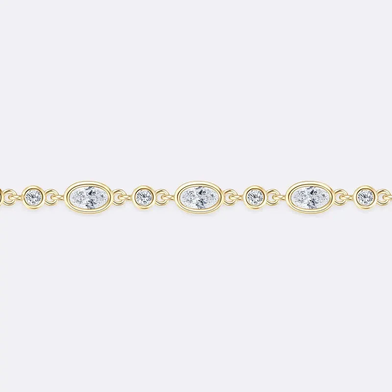 Leuchtender Zauber – Tennisarmband Moissanite , Luxuriöses Schmuckstück - Alyrah Jewellery