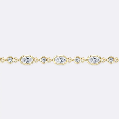 Leuchtender Zauber – Tennisarmband Moissanite , Luxuriöses Schmuckstück - Alyrah Jewellery