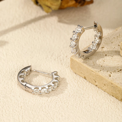 Dazzle Loop – Moissanite Hoop Earrings