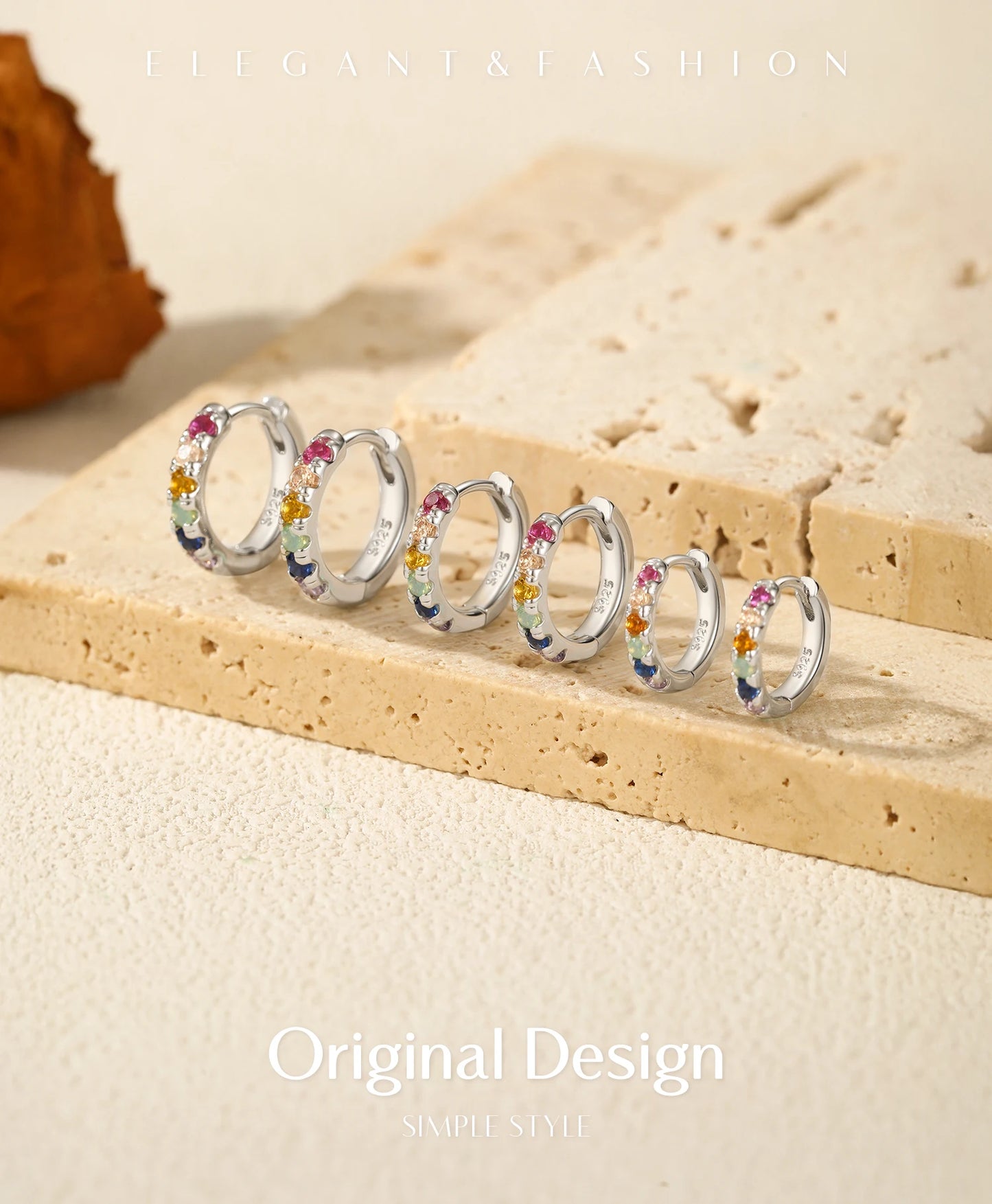 Urban Color Hoop – Trendige Stapelbare Zirkonia Creolen