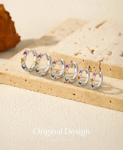Urban Color Hoop – Trendige Stapelbare Zirkonia Creolen
