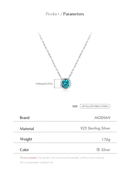 Urban Teal Glow – pendente rotondo in zirconia