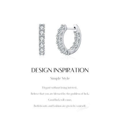 Dazzle Loop – Moissanite Hoop Earrings