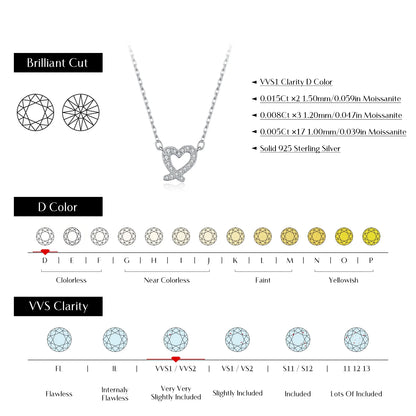 Cuore Eterno – Collana con pendente a forma di cuore irregolare in moissanite