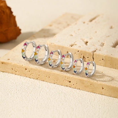 Urban Color Hoop – Trendige Stapelbare Zirkonia Creolen