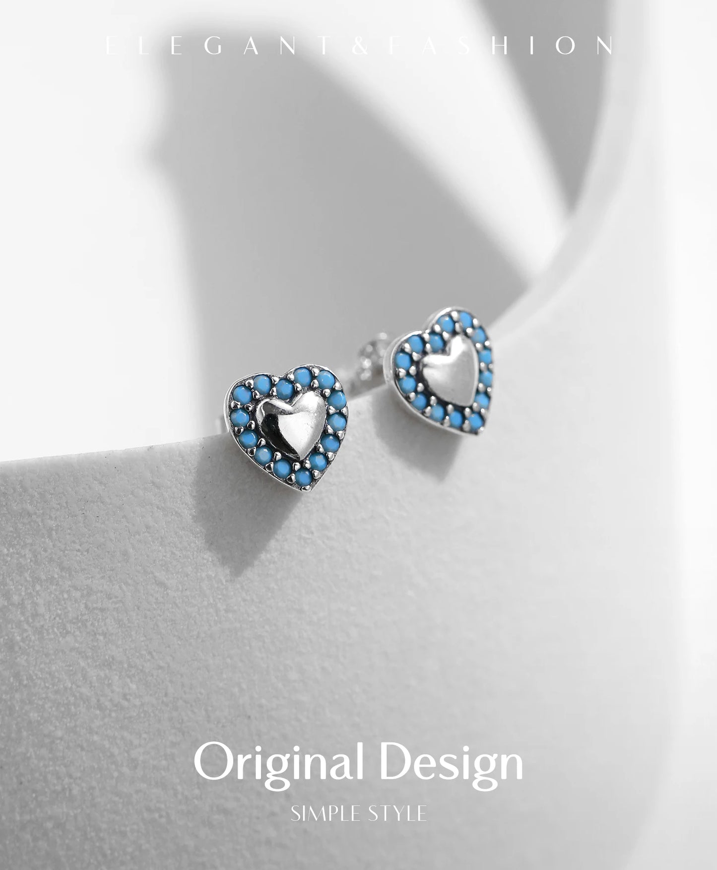 Urban Heart Vintage – Classic Heart Stud Earrings