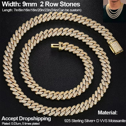 Eternal Spark –Iced-Out Moissanit-Franco-Kette