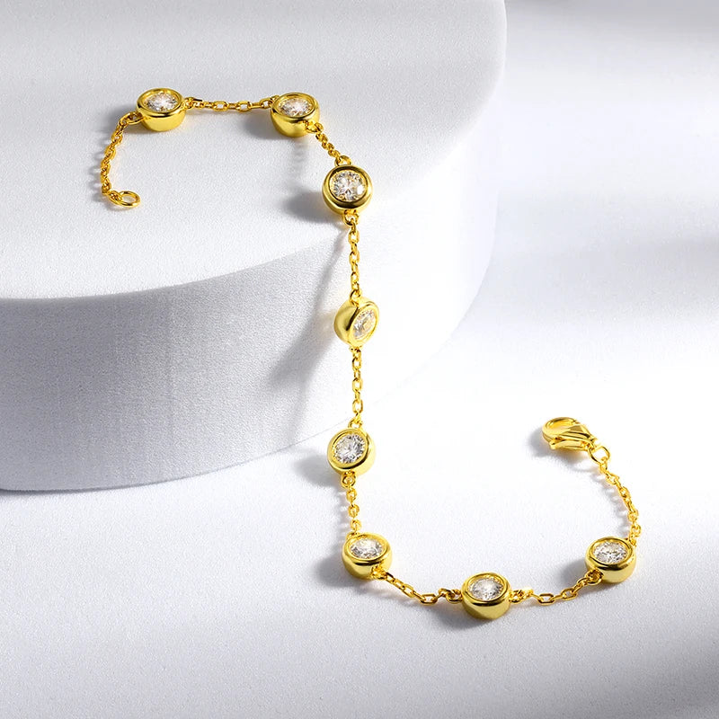 Bubble Spark Elegance – Moissanite Tennis Armband