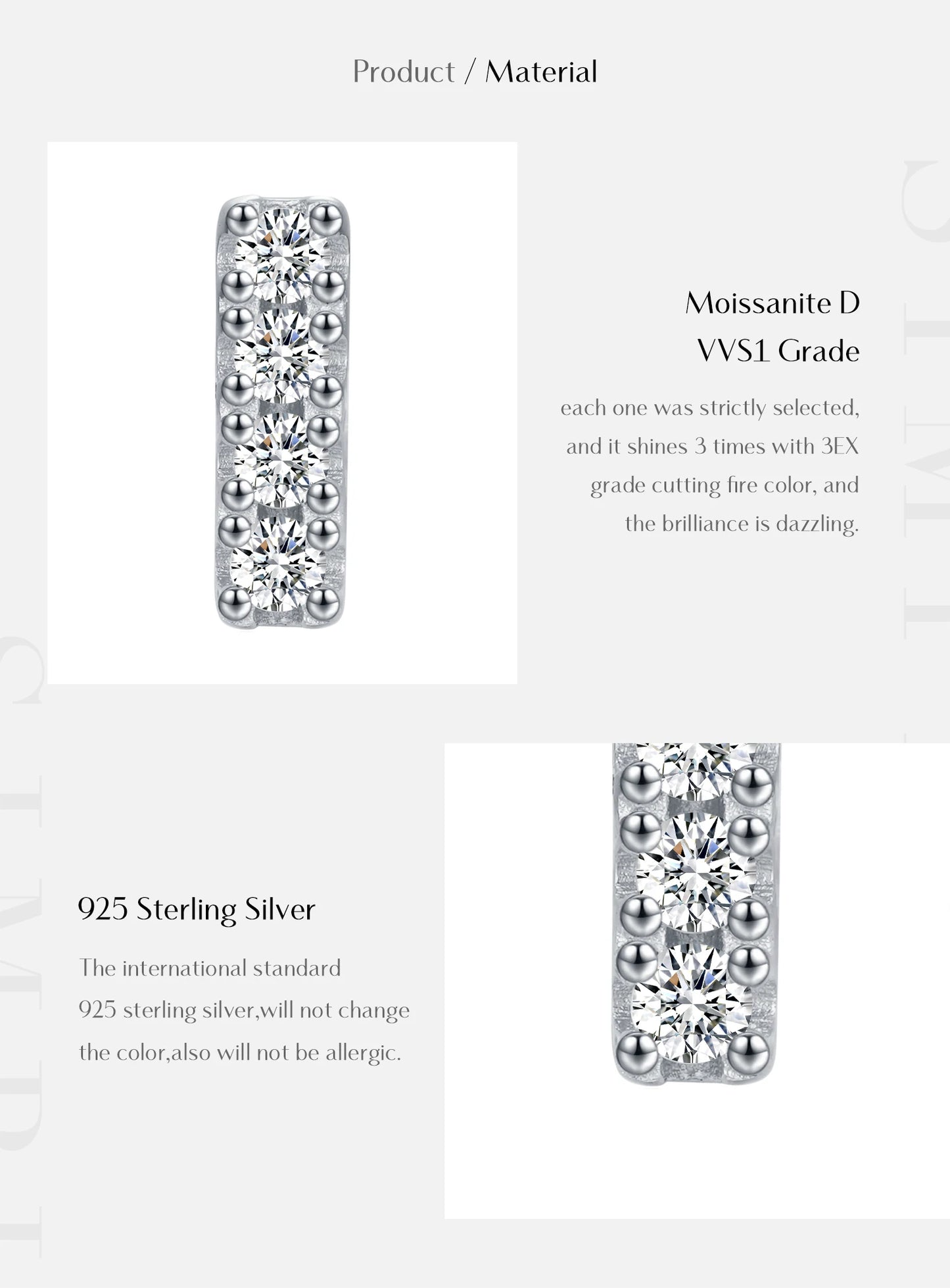 Urban Minimal – Moissanite Minimalist Stud Earrings