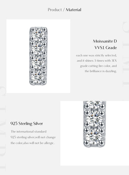 Urban Minimal – Moissanite Minimalist Stud Earrings