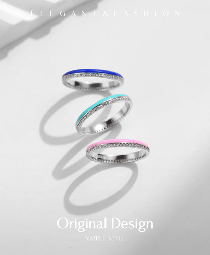 Azure Éternelle – Klein Blue Enamel Spark Ring