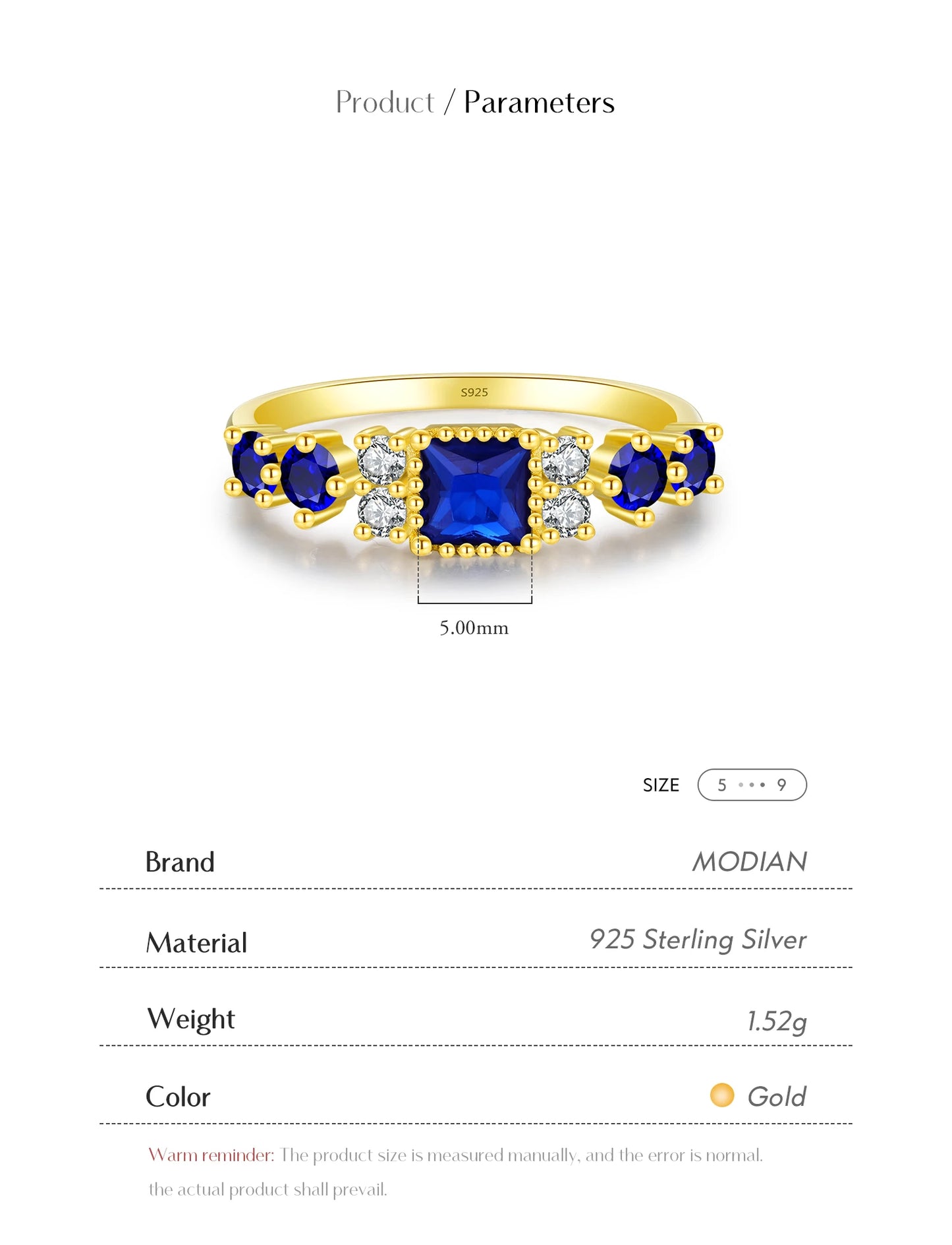 Azure Elegance –Eleganter Vintage-Ring mit blauem Zirkonia