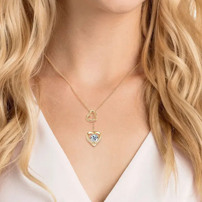 Herzensglanz – Moissanite Herz-Anhänger Halskette - Alyrah Jewellery