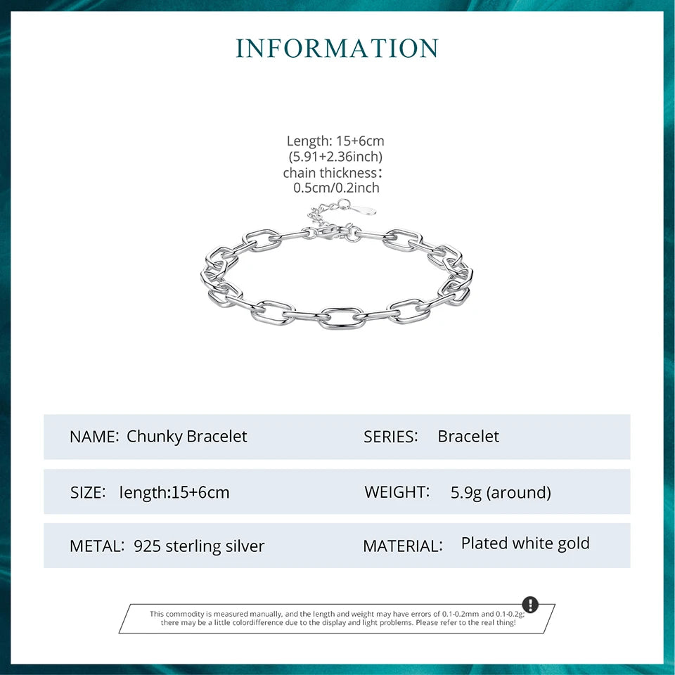 Paperclip Luxe Charm – Bracciale regolabile