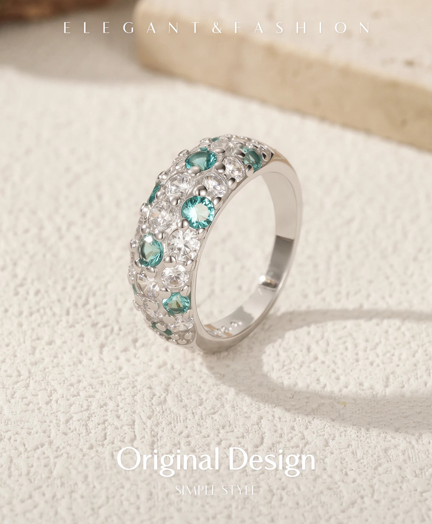 Emerald Glow – Damen-Cocktailring