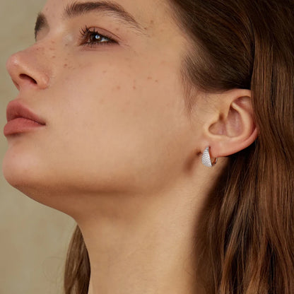 Ewiges Funkeln – Moissanite Creolen aus 925 Sterling Silber, Weißgold Veredelt, Vintage Luxus