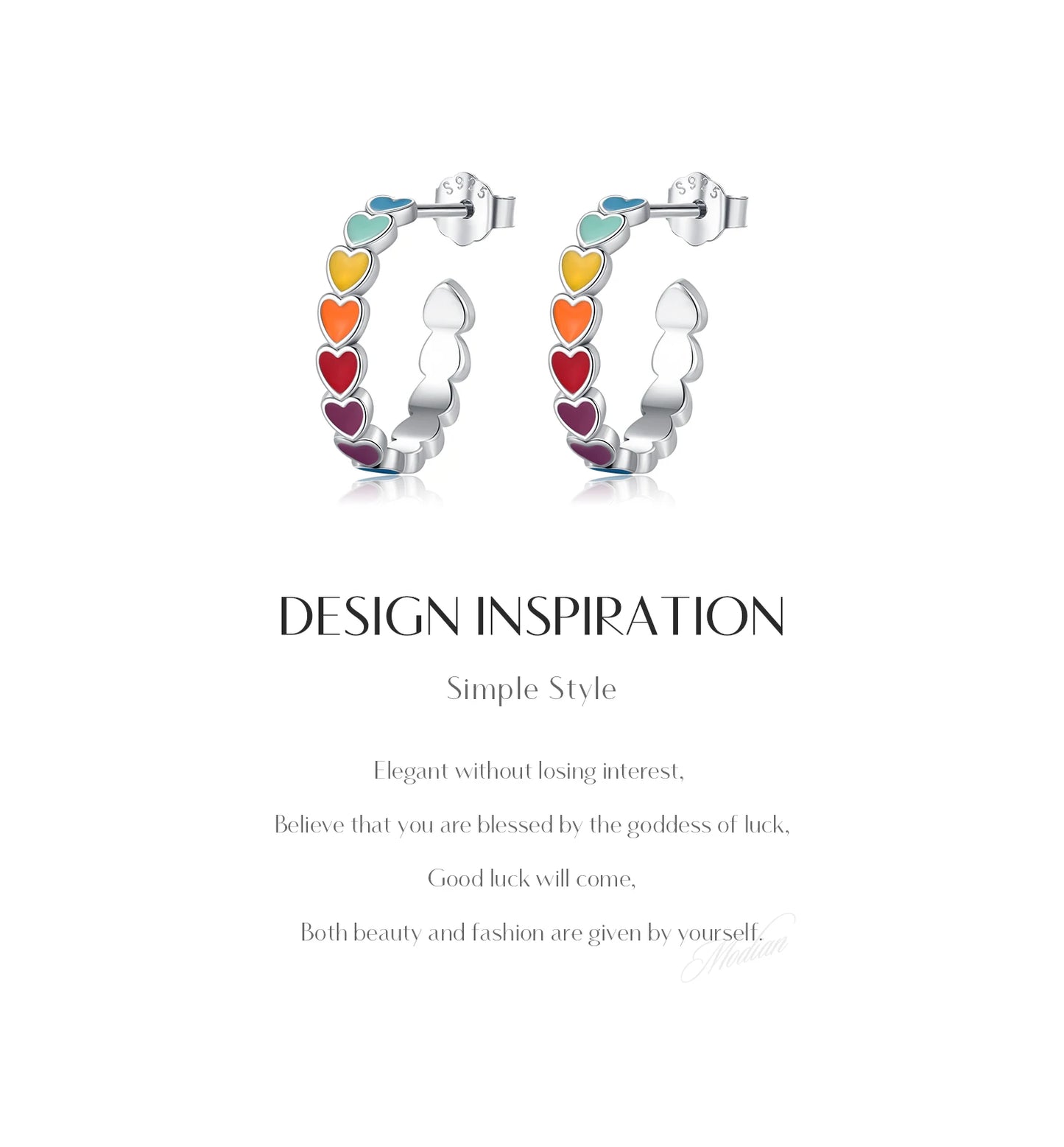 Urban Heart Pop – Enamel Heart Stud Earrings