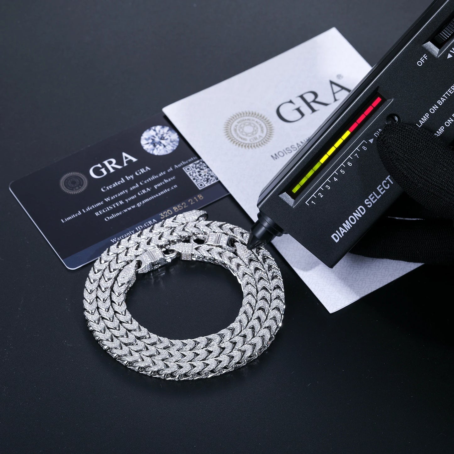 Eternal Spark –Iced-Out Moissanit-Franco-Kette