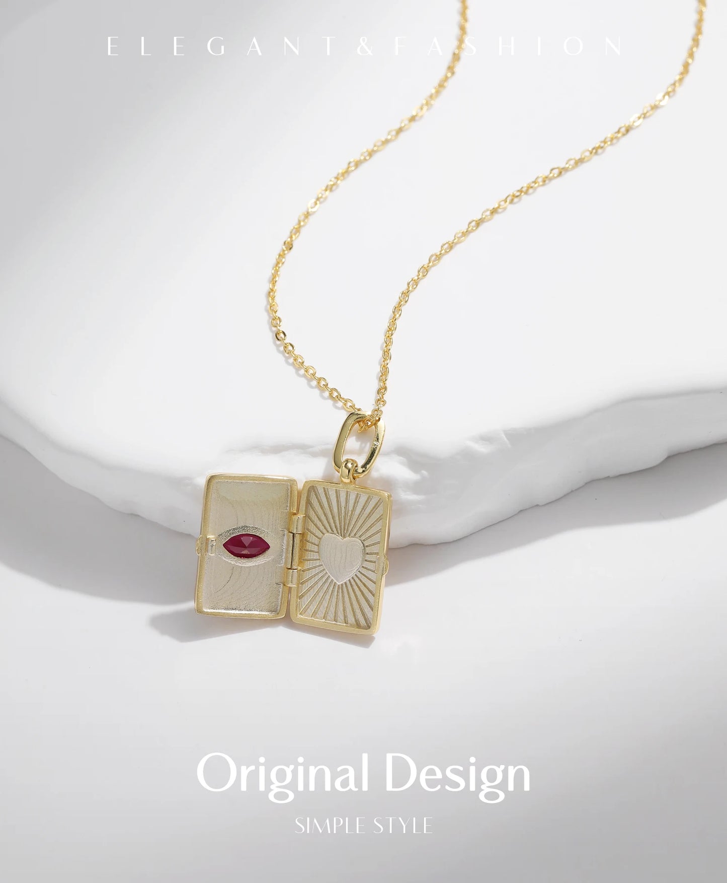 Whispered Heart – Halskette mit offenem Liebesbrief