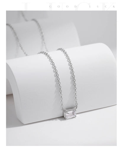 Linea Urban Emerald – Pendente rettangolare in zirconia