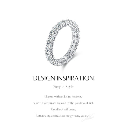 Dazzling Round – Moissanit Stackable Ring