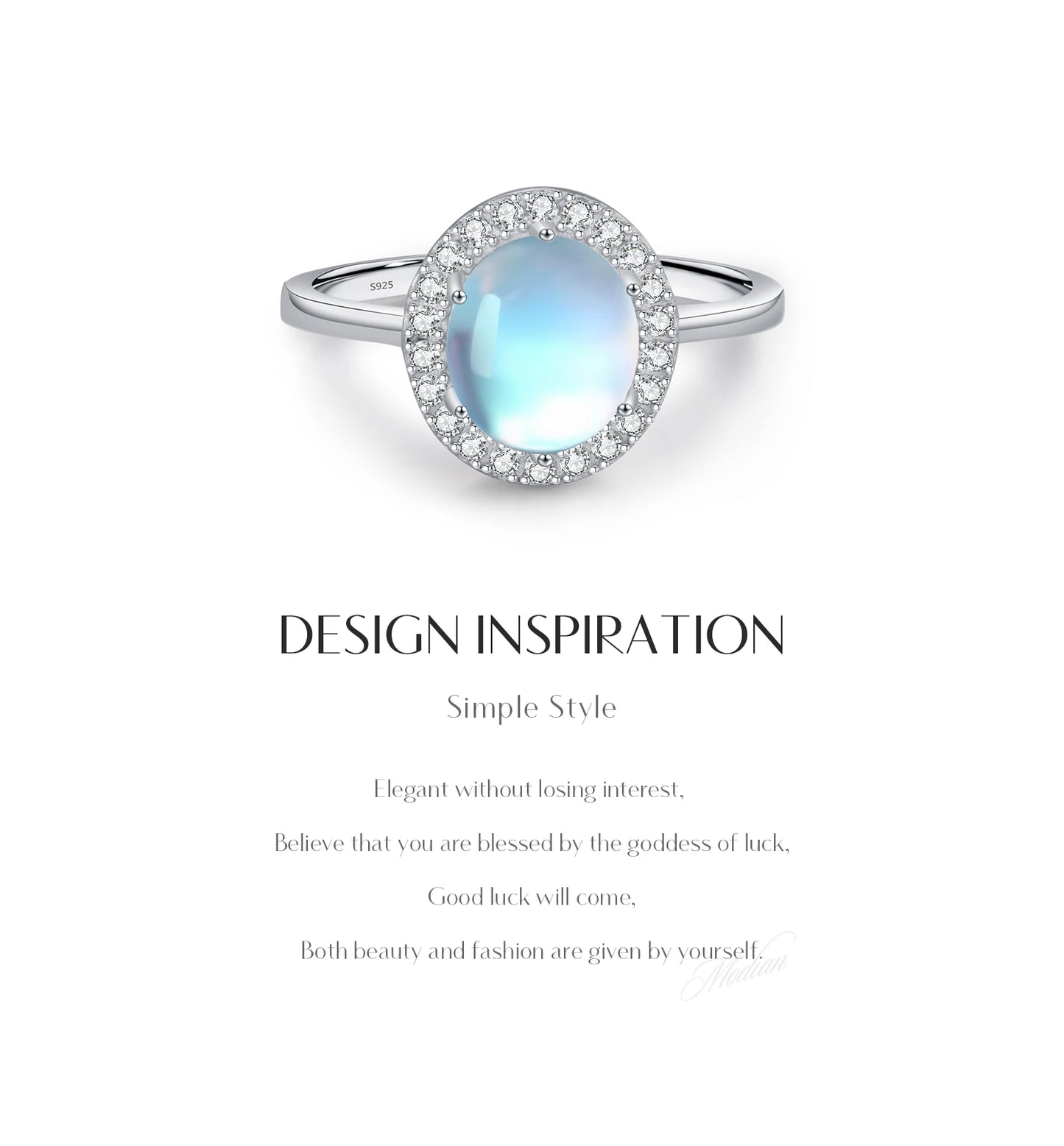 Urban Moon – Oval Moonstone Ring