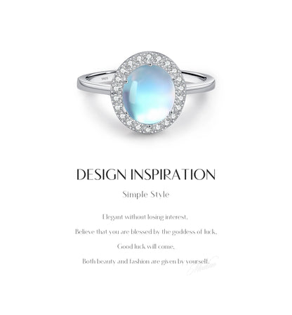 Urban Moon – Oval Moonstone Ring
