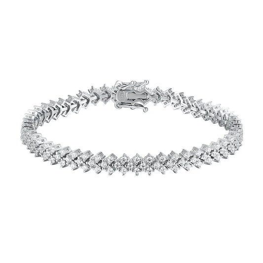 Square Radiance – Moissanite Tennis Bracelet