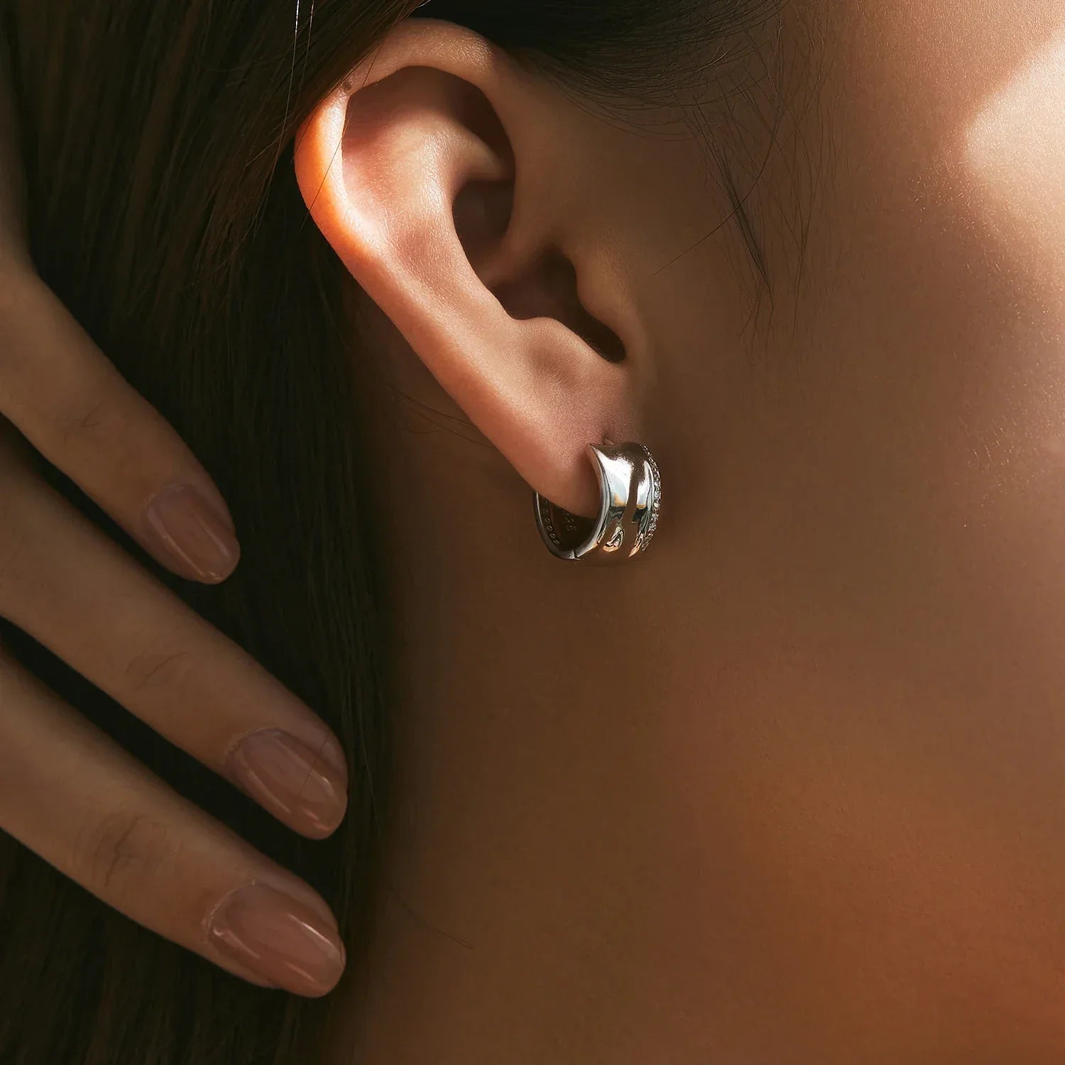 Liquid Flow – CZ Creolen - Alyrah Jewellery