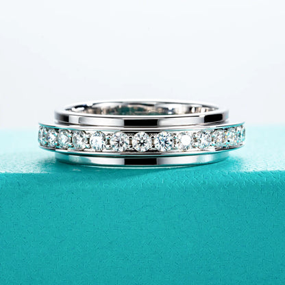 Infinite Motion – Moissanit-Spinner-Ewigkeitsring