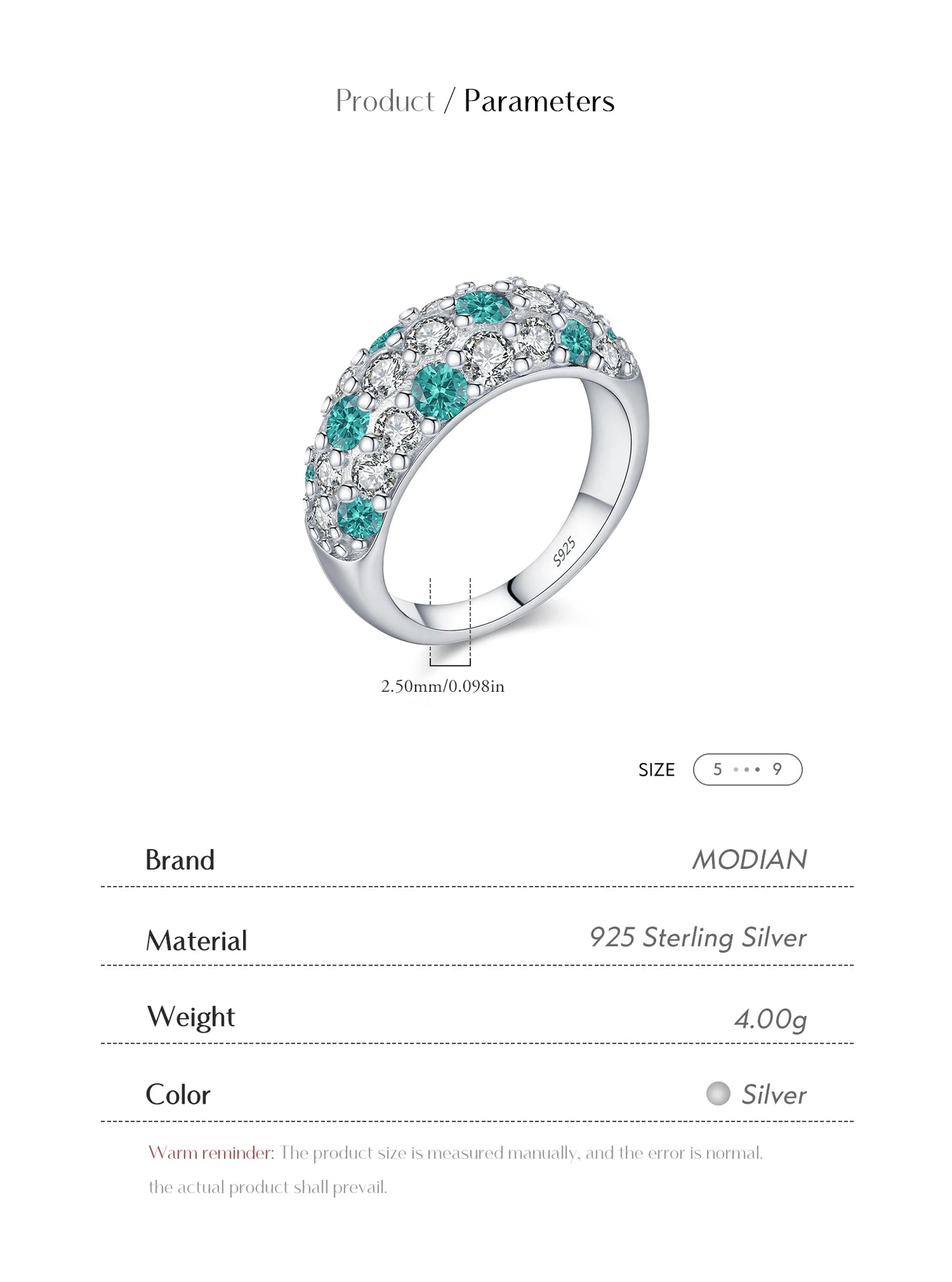 Emerald Glow – Damen-Cocktailring