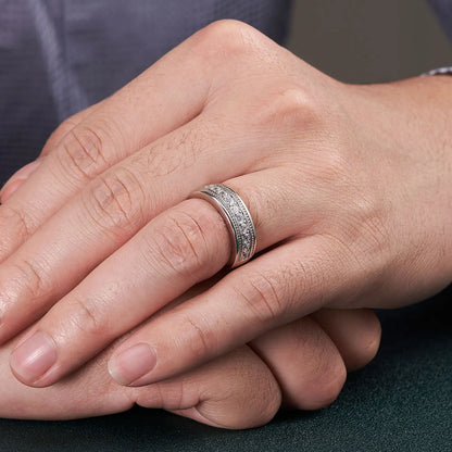 Brilliant Half – Moissanit Halb-Eternity Ring