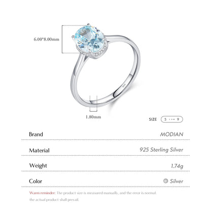 Urban Ocean Oval – Blue Wedding Ring