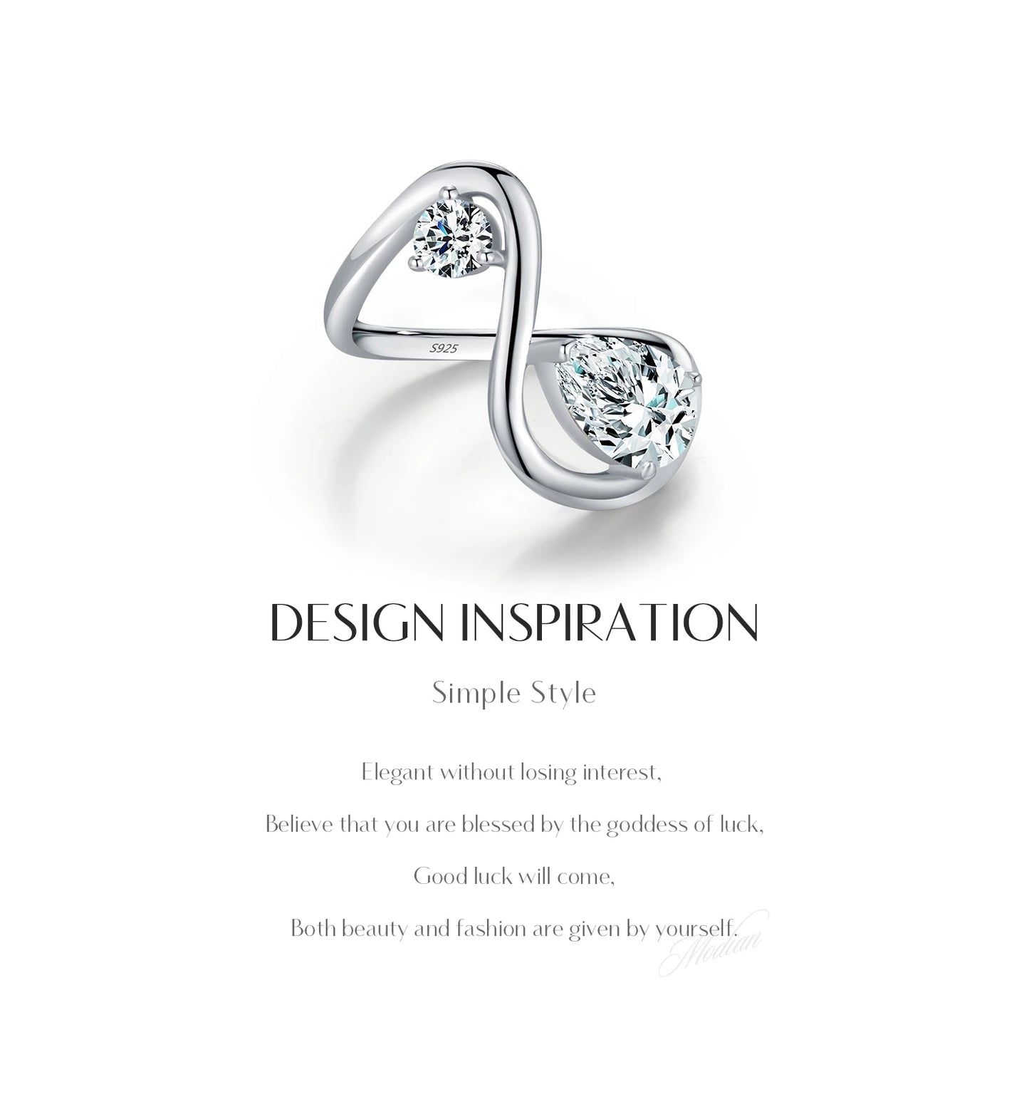 Twist Flow – Zirkon Interlaced Ring