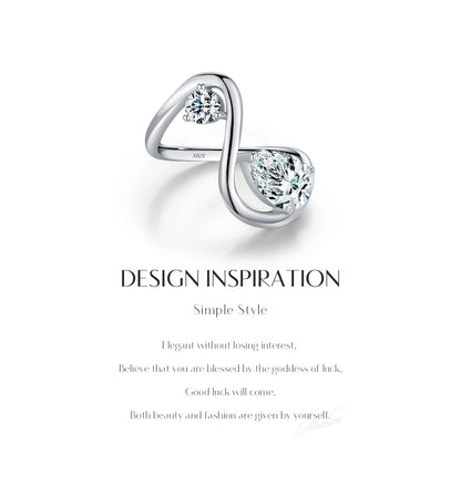 Twist Flow – Zirkon Interlaced Ring