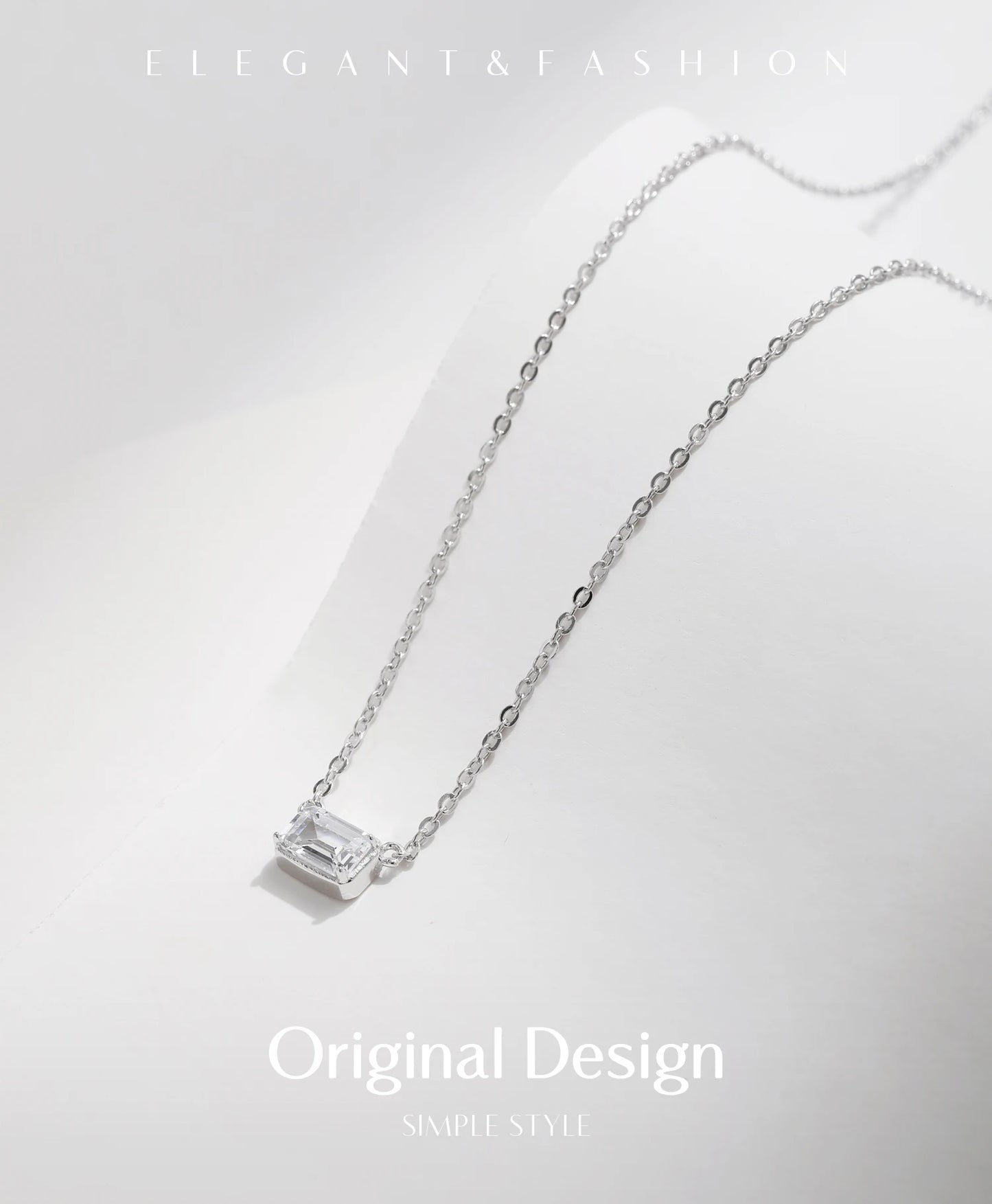 Linea Urban Emerald – Pendente rettangolare in zirconia