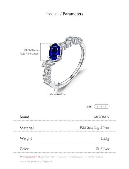 Urban Royal Oval – Blue Zirconia Statement Ring