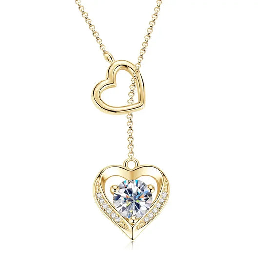 Herzensglanz – Moissanite Herz-Anhänger Halskette - Alyrah Jewellery