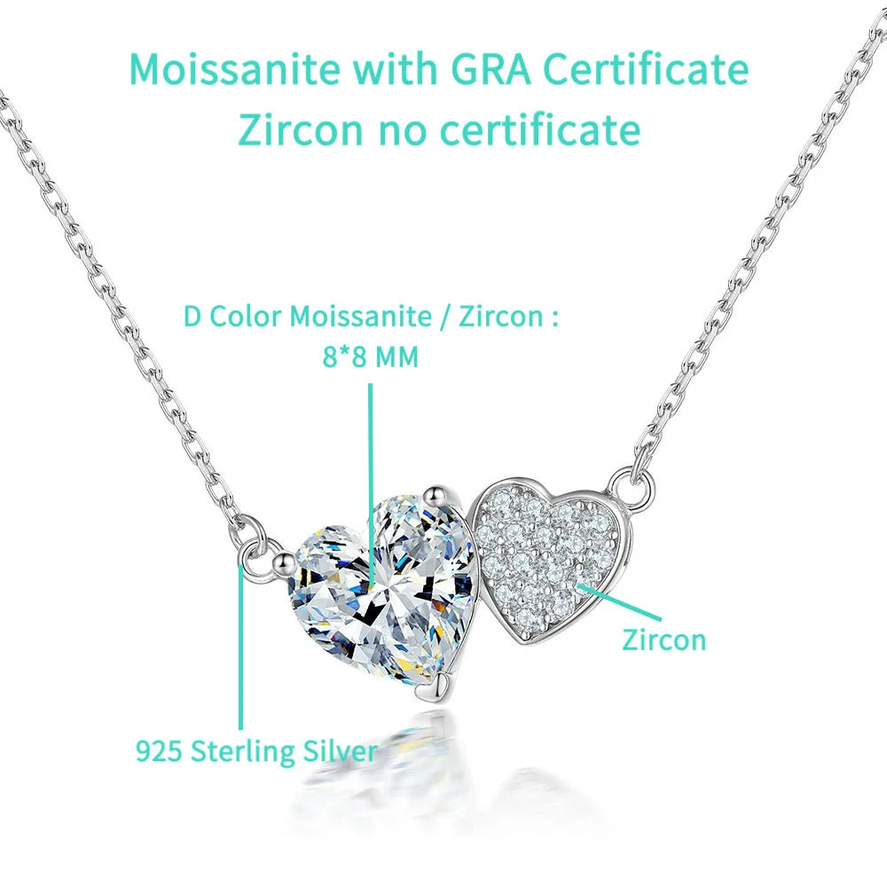 Eternal Spark – Herz Moissanite Halskette