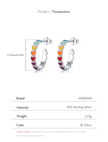 Urban Heart Pop – Enamel Heart Stud Earrings