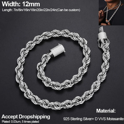 Eternal Spark –Iced-Out Moissanit-Franco-Kette