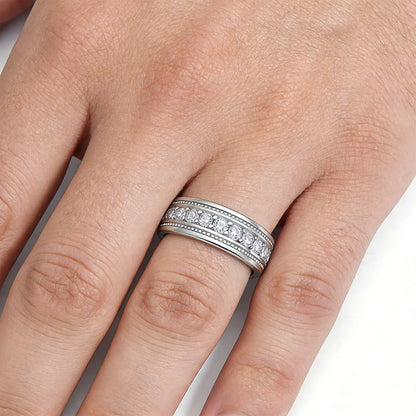 Brilliant Half – Moissanit Halb-Eternity Ring