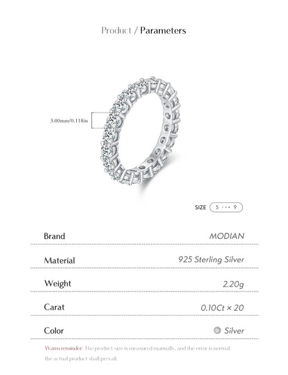 Dazzling Round – Moissanit Stackable Ring