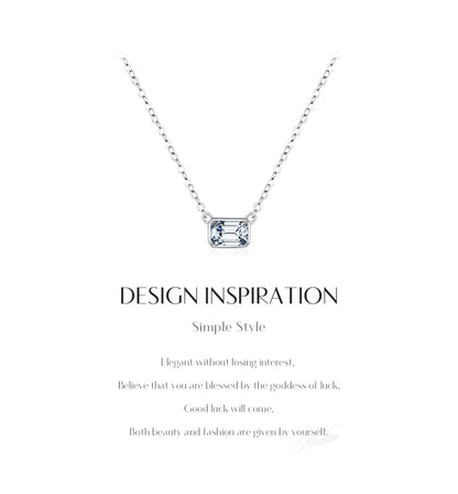 Linea Urban Emerald – Pendente rettangolare in zirconia